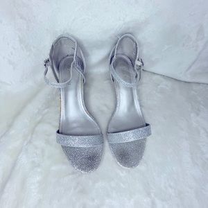 Glittery Silver Women’s Low Heel Size 8